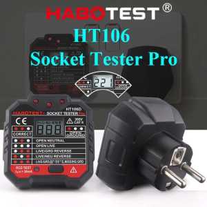 Detector Tegangan KeboCoran Listrik Digital LCD dengan Indikator LED - Alat Uji Kabel Kabelan 2 Pin/3 Pin