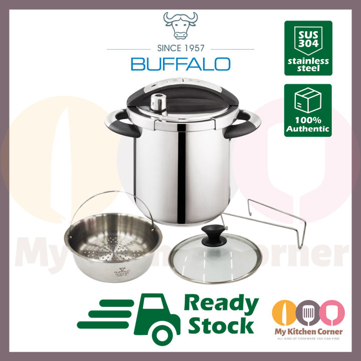 Buffalo stainless steel pressure cooker hotsell