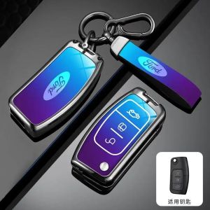 Vỏ bảo vệ chìa khóa điều khiển từ xa cho các dòng xe Ford Fiesta Focus 2 Kuga Escape Falcon B-Max C-Max Eco Sport Galaxy làm từ hợp kim kẽm bảo vệ toàn diện phụ kiện cho chìa khóa.