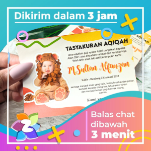 Stiker Label Tasyakuran Aqiqah Custom Sticker Nama Bayi Ucapan Kelahiran Akikah Zennida