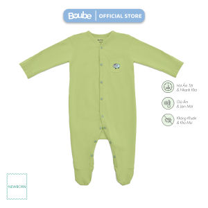 Bộ bodysuit bộ liền thân liền tất cho trẻ sơ sinh nhiều màu sắc Boube vải Cotton organic thoáng mát - Size Newborn