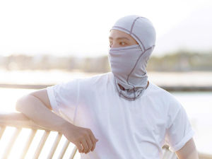 COMBO chống nắng Ống tay Swat X7 xám và Khăn ninja F1 xám thun co dãn thấm hút mồ hôi chống tia UV