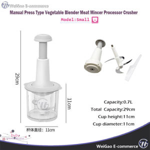 Manual Press Type Vegetable Blender Meat Mincer Processor Crusher