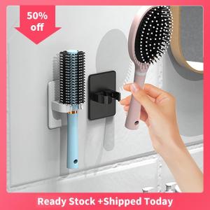 🔥🔥🔥sjqgqx Comb Holder Bathroom Wall Hanging Comb Storage Rack Hair Clip Organizer Air Cushion Comb Holder Creative Plastic Comb Rack