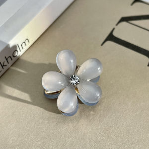 Jepit Rambut Elegan Model Bunga Daisy Aksen Kristal Rhinestone untuk Aksesoris Rambut HMM002