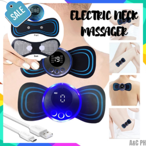 A&C Portable Body Massager Mini Electric Neck Back and Cervical Massager Massage Stimulator Relieving Fatigue Cervical Spine Physiotherapy Instrument | Rechargeable Electrical Pulse Massager 6 Modes and 15 Strengths Portable Muscle