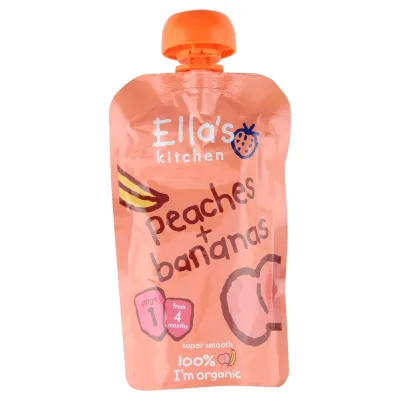 Ellas Kitchen Organic Peaches and Bananas 6+ Months Baby Food