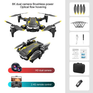 Drone S6 8k HD Dual Camera Motor Brushless Memposisikan Lipat Shoot Original Indoor Outdoor Drone Mini Dengan Kamera HD WiFi Fungsi anti-tabrakan
