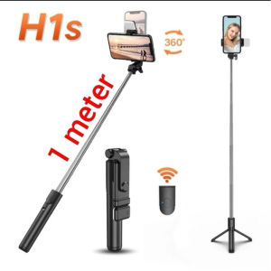 tongsis lampu panjang 1 meter H1S tongsis tripod bluetooth lampu selfie remote selfie stick tripod H1S SH A37