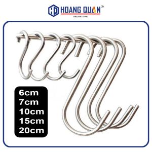 10 Móc Treo Đồ Chữ S Inox Đa Năng Không Gỉ Móc Chữ S Nhiều Size Dày Dặn Siêu Chắc