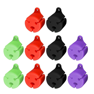 10 cái đế dựng cần câu Bảo vệ Silicone cần câu cố định bóng Đồ Câu Cá Tie kẹp dây cố định dụng cụ câu cá