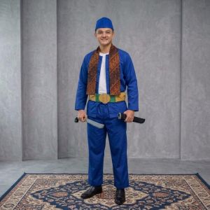 Baju pangsi dewasa setelan sabuk peci selendang golok mainan / baju pangsi dewasa / baju pangsi / baju silat dewsa / baju silat pakain tradisional / baju adat betawi / baju adat tradisional dewsa / baju silat tradisional betawi