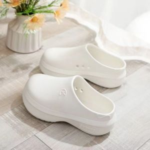 [Free Shipping] Nurse Slippers EVA Odor-Resistant Surgical Room Slippers Half-Coverage Sandals Waterproof Suitable For Dormitories And Students With No Holes