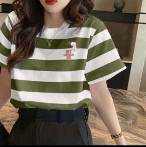 Áo Thun Cổ Tròn Kẻ Sọc Ngang Khủng Long T036 Gấu T050
