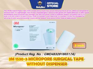 (1 PIECE) 3M 1530-3 Micropore Surgical Tape (7.5cm)