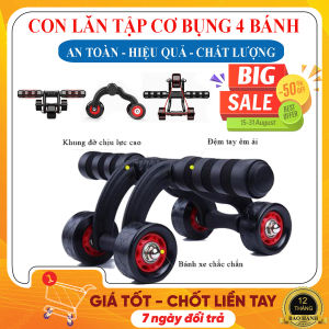 Con lăn tập cơ bụng 4 bánh Máy tập cơ bụng Chuyên Dụng Dụng cụ tập gym yoga tại nhà - Chất Lượng. Hỗ trợ tập bụng 6 múi hiệu quả tại nhà. Bảo hành 12 Tháng - Lỗi 1 đổi 1 !