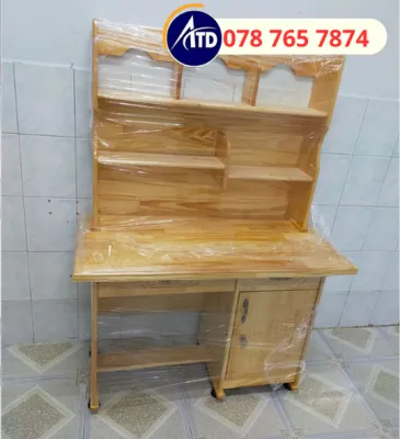 [HỎA TỐC HCM] Bàn học sinh gỗ thông liền kệ - bàn học sinh gỗ tự nhiên miễn ship HCM
