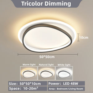 Nordic Tricolor Dimming/ Remote Control LED Ceiling Light Bedroom/Living Room Light Center Light Ceiling Lamp