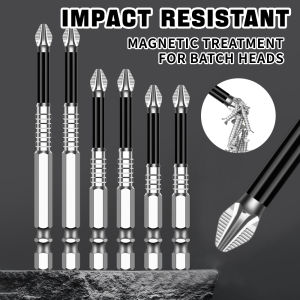 Cross Screwdriver Electric Drill Anti Slip Cross Screwdriver Head Electric Screwdriver Tips Magnetic High Hardness Electric Screwdriver Tool head Electric Screwdriver Bit Set