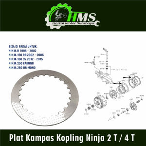 Plat Kampas Kopling Ninja 2 T / 4 T (Harga 1 PCS) - Plat Kanvas Kopleng Disk Ninja RR Ninja Mono 250