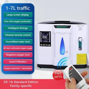 8L Medical Oxygen Concentrator 36 decibels Soft and comfortable Accurate 0.1L adjustment Oxygen production + atomization Lifetime warranty 98% Oxygen concentration Gift