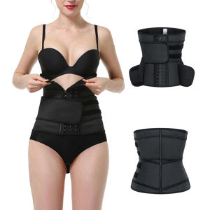 🦋 VEVE Women Girdle Belt Body Shaper Sports Fitness Double Belt Corset Three Breasted