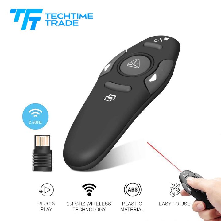 TechTime Trade 2.4GHz Wireless Presenter Remote Presentation USB ...