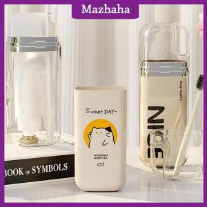 Mazhaha Phim Hoạt Hình Dễ Thương Bàn Chải Đánh Răng Cốc Du Lịch Bàn Chải Đánh Răng Chủ Đơn Giản Xách Tay Nước súc miệng Cup Cho Chuyến Đi Kinh Doanh Nhà Cắm Trại