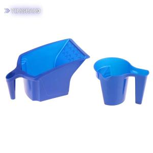 YINGRAN3 1Set Roller Brush Holding Paint Cup Convenient Construction Tray Durable Handheld Blue Paint Cup Paint Tool Set