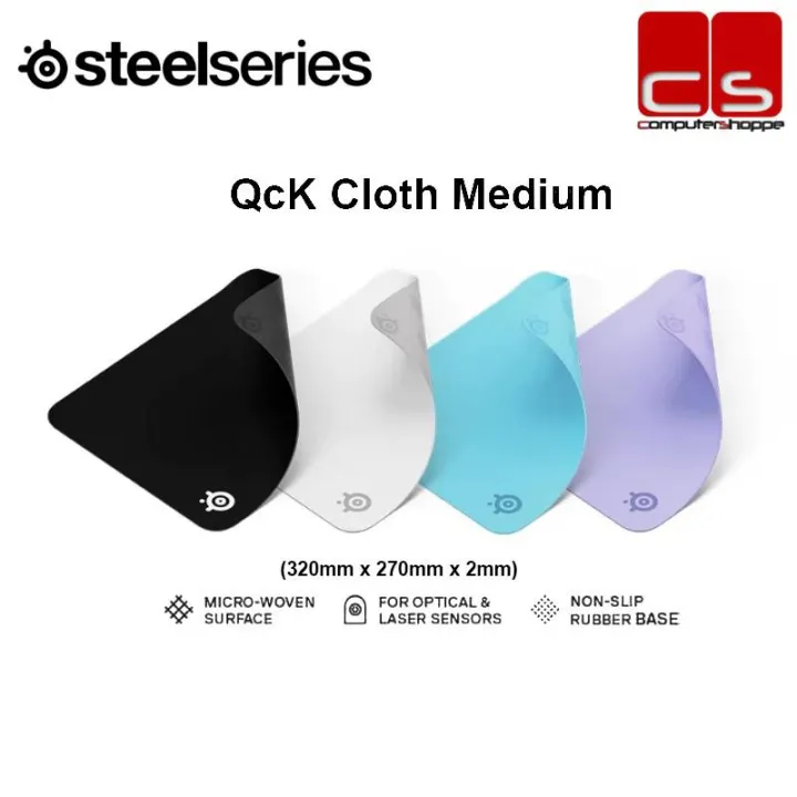 SteelSeries QCK Cloth Gaming Mousepad - Medium (PN63004)(320mm x 270mm x 2mm)
