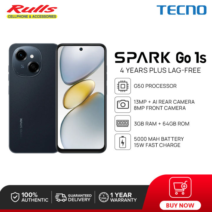 TECNO Spark Go 1s 3+64 I Spark Go 1 4+64 / 4+128 / 3+128 Unisoc T615