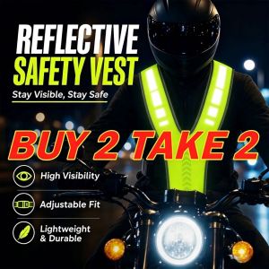 【BUY 2 TAKE 2】Reflective Vest Running Safety Vest Jogging Bike Motorcycle Night High Visibility Reflective Vest New Reflectorized Vest For Motorcycle Running Safety Vest Reflective Vest Safety Vest Road Workwear Night High Run
