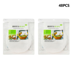 ⭐️【Local warehouse+COD】⭐48pcs Sheets Oil Absorbing Paper For Food Oil Blotting Sheets For Cooking Fried Food Oil Absorbing Paper For Soup To Remove Oil Scum Kitchen Oil Absorbing Sheets