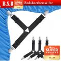 B.S.B 4 Pcs Bedsheet Buckle Bed Skid Proof Clothes Trouser Curtain Clip Bedside Hold Klip Cadar Tilam (RANDOM COLOR). 