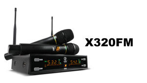 G-MARK X320FM Wireless Microphone Professional UHF microphone Flash Match Frequency Adjustable metal body 80M receive