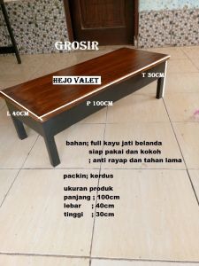 GROSIR meja lesehan meja makan full kayu jati belanda siap pakai panjang 100cm lebar 40cm tinggi 30cm