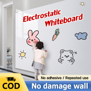 Electrostatic adsorption whiteboard wall stickers removable Without Damage Easy To Apply do not hurt the wallpaper for teaching home drawing board writing erasable children graffiti drawing board writing erasable