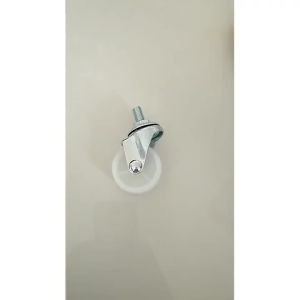 5 Pcs/Lot Casters 1.5 Inch White PP Screw Universal M6 Thread Roller Diameter 4cm Display Frame Wheel Casters