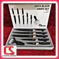 Pisau Set OXONE OX-609N Onyx Black ORIGINAL / Knife Set Oxone 6pcs. 