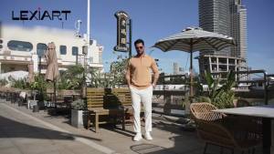 Mens Knitwear  Polo  Long-sleeve shirt with quarter-zip  Polo  Casual Fashion Slim Fit Golf Shirt