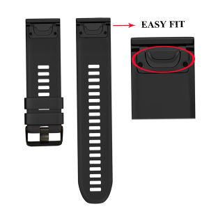 Quick Release Silicone Watch Band for Garmin fēnix 7 Pro/quatix 7/7 Pro/Descent G1 Solar/MARQ Golfer Strap Wirstband Bracelet for fēnix 7X Pro/tactix 7 AMOLED/Descent Mk3i – 51mm Strap Accessories