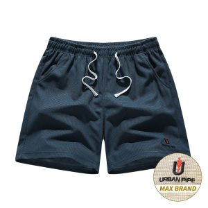 URBAN PIPE Waffle Plain Shorts For Men Above The Knee Casual Garter Short W/ Logo Breathable 208506