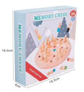 MAINAN EdukasiI Anak Wooden Memory Chess Catur Kayu Broad Game Family Game Latihan Ingatan Iq