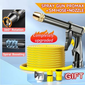 High Pressure Car Washer Pressure Water Gun 5/10/15m flexible tube Flushing PVC Hose for Garden Portable Water Gun Floor Wall Cleaning Water Gun