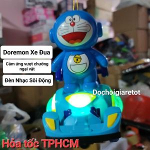 (Có Sẵn) Lồng đèn mèo Hello Kitty chạy xe đua bốc đầu năng động cho bé gái bé trai