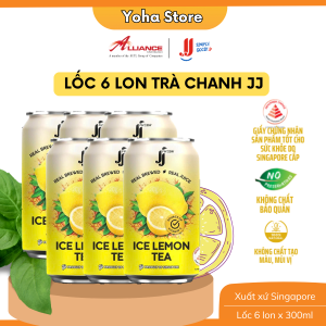 Chính hãng Lốc 6 Lon Trà Chanh JJ (6 Lon x 300ml) - Thương hiệu Singapore