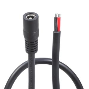 25cm/100cm DC5.5x2.5mm Female Power Cable Coppers Cores PVC For CCTV Routers Printer Energy Transfer