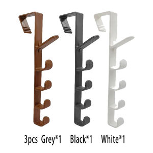 3pcs Storage Door Hooks Convenient Cabinet Door Installation Hat Towel Hanger Home Handbag Clothing
