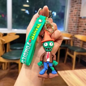 HBESTY Plants vs. Zombies PVC keychain pendant schoolbag pendant car key chain accessories blind box gift wholesale