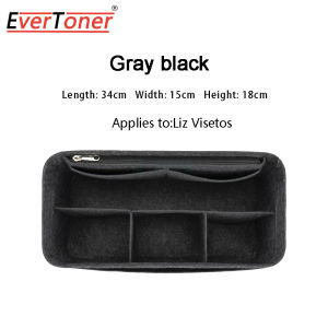 EverToner Felt Cosmetic Liner Bag for Liz Visetos Bag Iiner Cosmetic Bag Handbag Insert Bag Organizer Makeup Cosmetic Storage Base Shaper